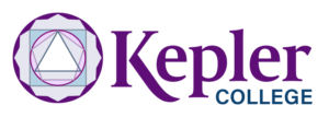 Kepler College text and geometric logo